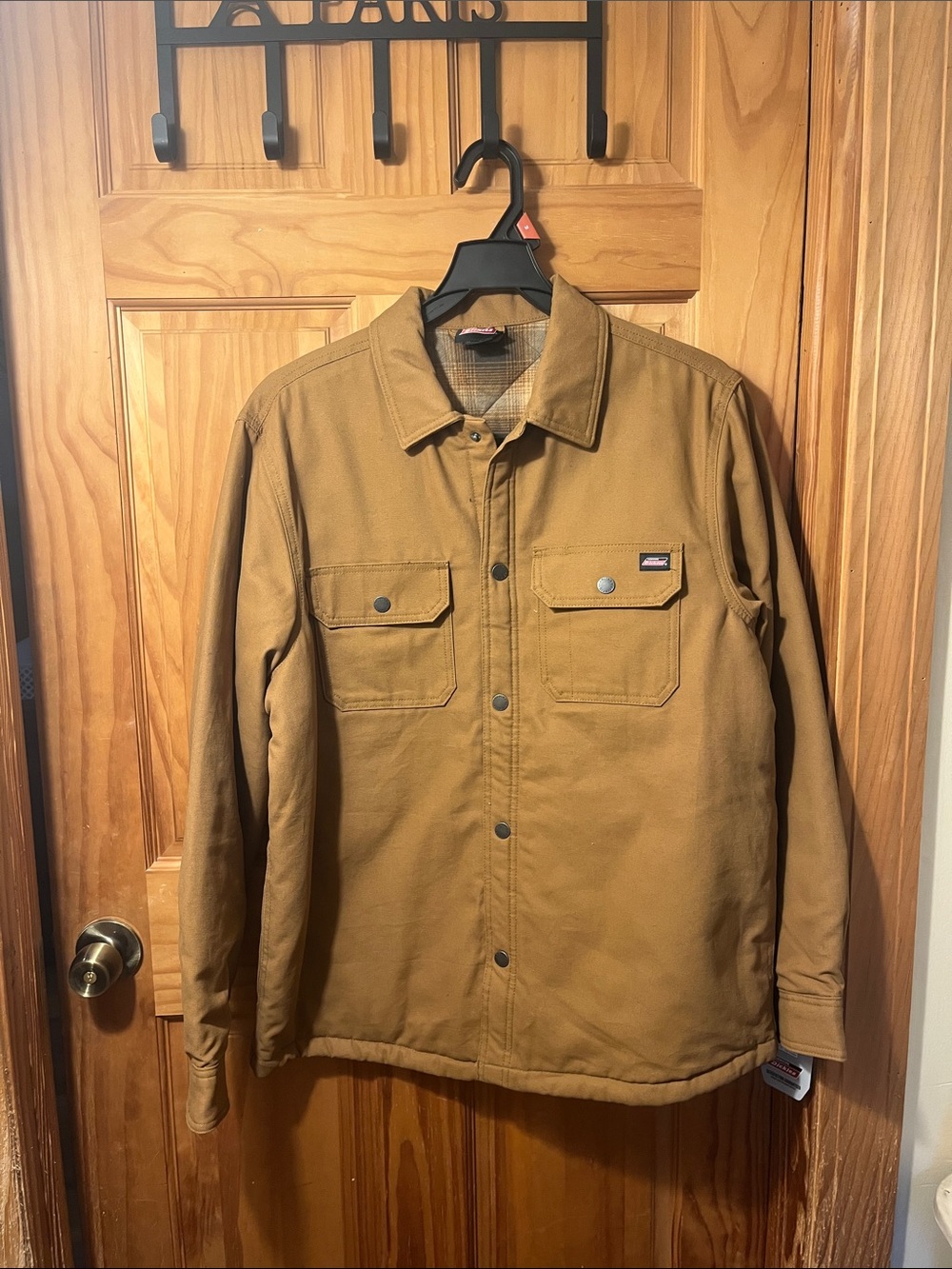 Dickies Men's Tan Brown Canvas Field Jacket Size L